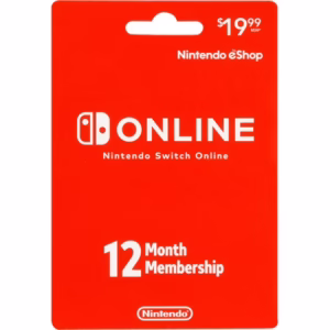 Nintendo Switch Online 12 Month Individual Membership Gift Card